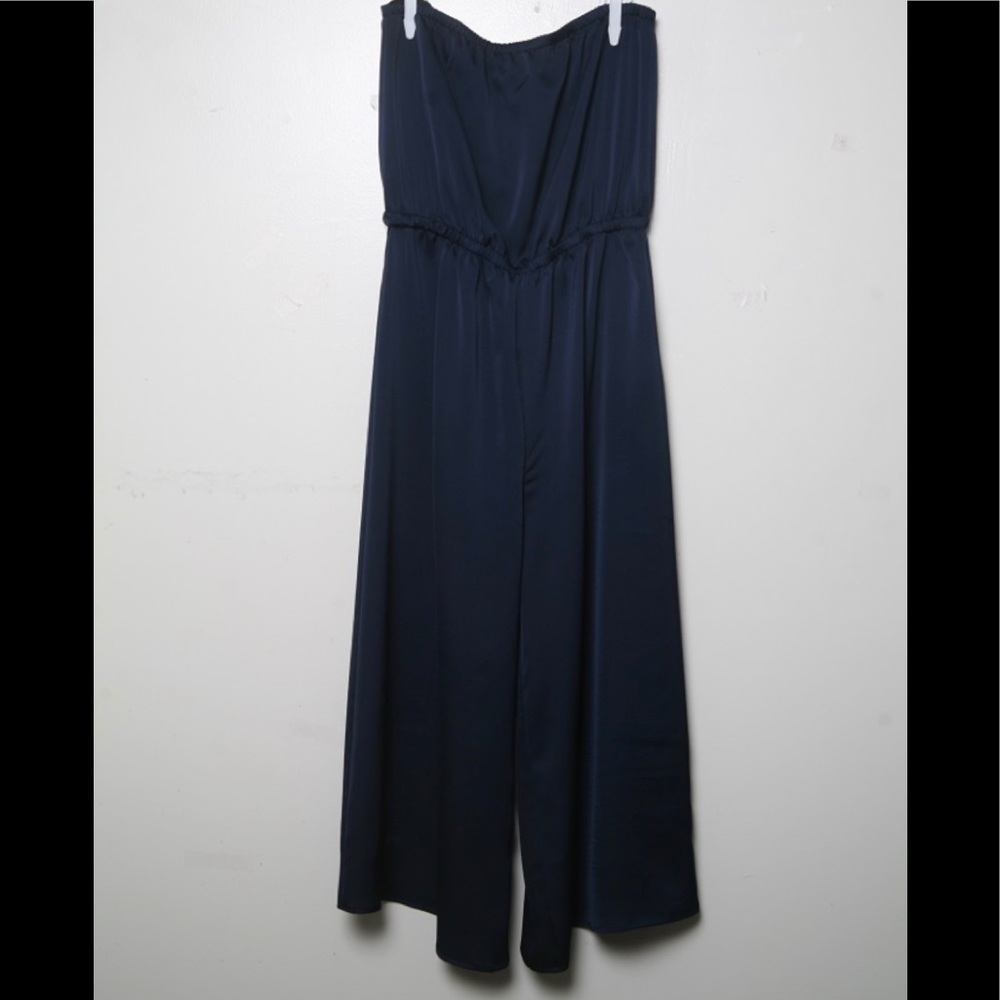 Urban outfitters satin strapless jumpsuit